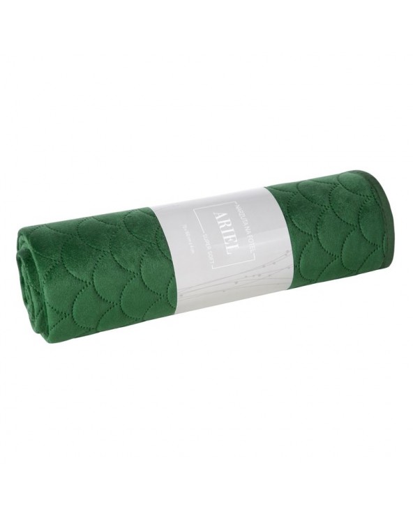 Narzuta velvet 70x160 Ariel ciemnozielona