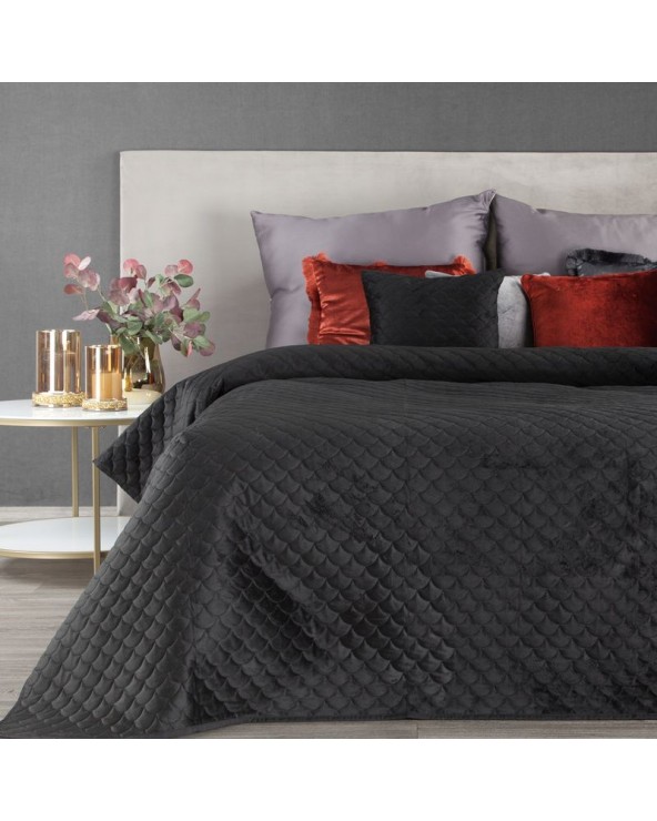 Narzuta velvet 170x210 Ariel czarna