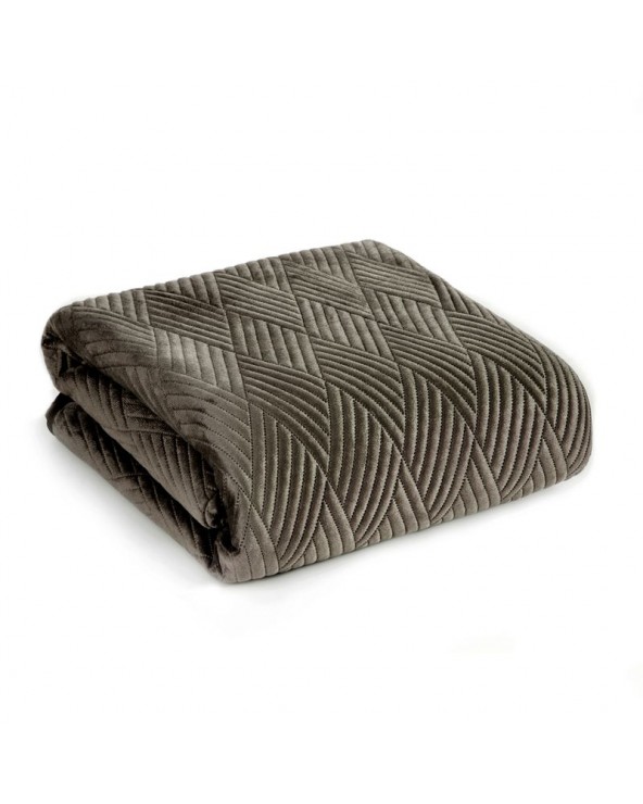 Narzuta velvet 230x260 Ariel 1 brązowa