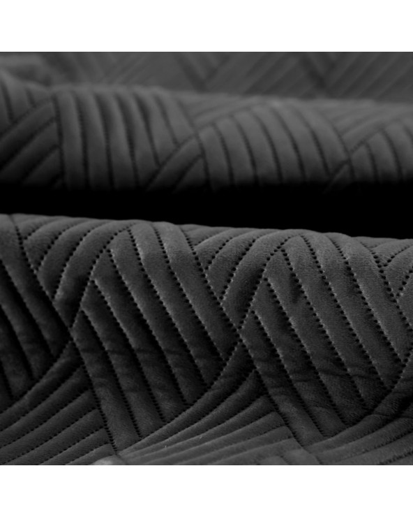Narzuta velvet 230x260 Ariel 1 czarna