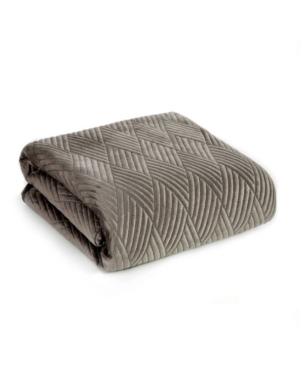Narzuta velvet 230x260 Ariel 1 ciemnobeżowa