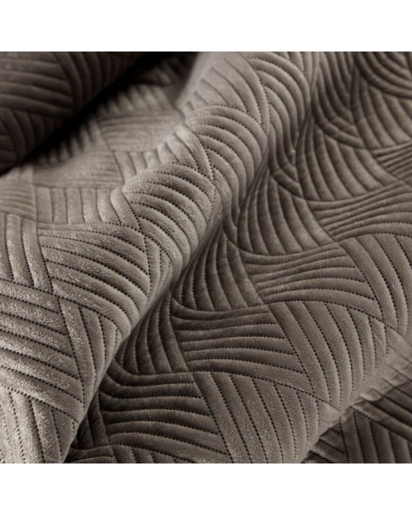 Narzuta velvet 230x260 Ariel 1 ciemnobeżowa