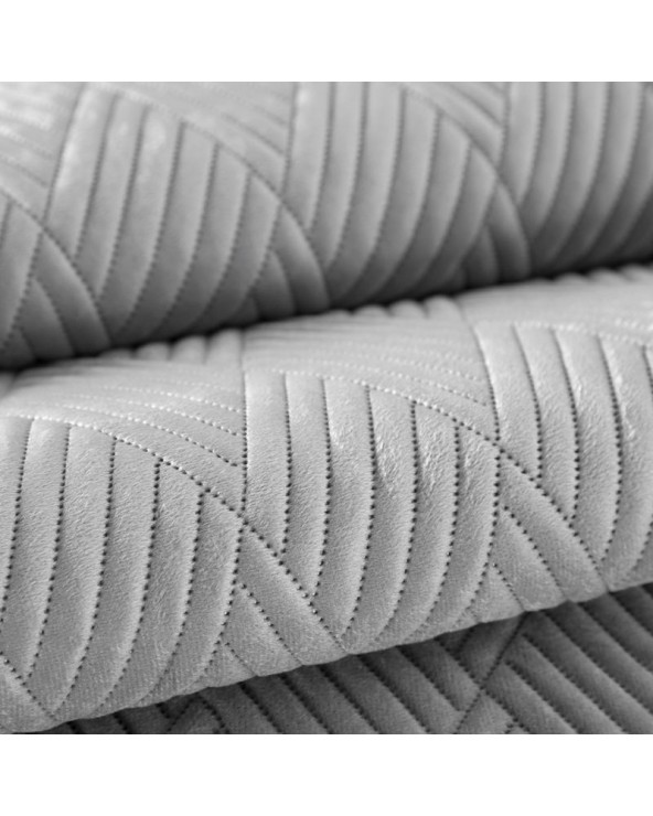 Narzuta velvet 230x260 Ariel 1 srebrna