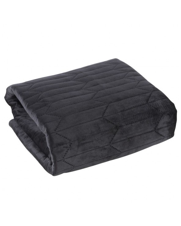 Narzuta velvet 200x220 Sofia 1 czarna Eurofirany Narzuta velvet 200x220 Sofia 1 czarna