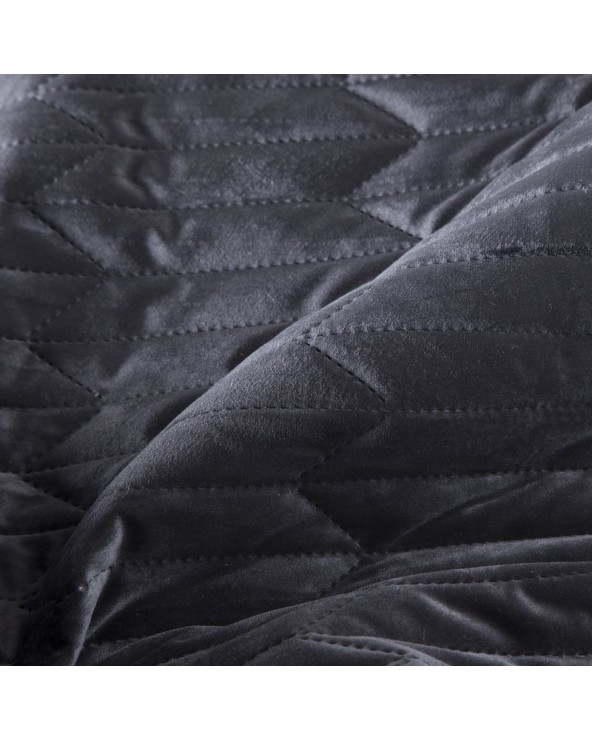 Narzuta velvet 200x220 Sofia 1 czarna Eurofirany Narzuta velvet 200x220 Sofia 1 czarna