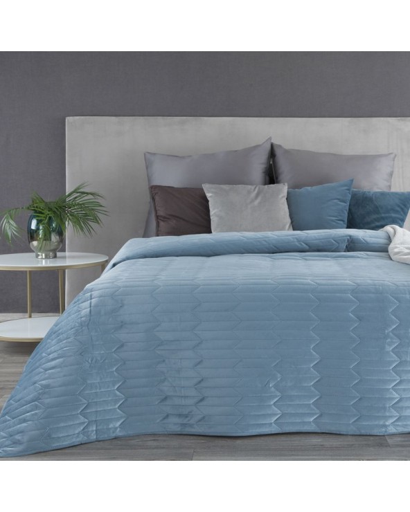 Narzuta velvet 200x220 Sofia 1 niebieska