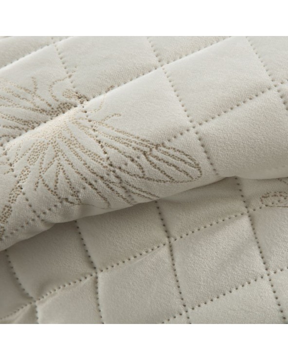 Narzuta velvet 170x210 Lori kremowa