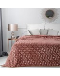 Narzuta velvet 170x210 Oli miedziany róż