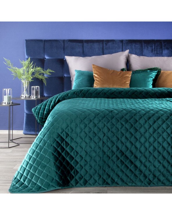 Narzuta velvet 170x210 Ria 1 ciemnoturkusowa