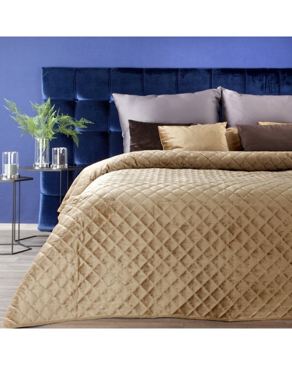 Narzuta velvet 220x240 Ria 1 miodowa Eurofirany Narzuta velvet 220x240 Ria 1 miodowa