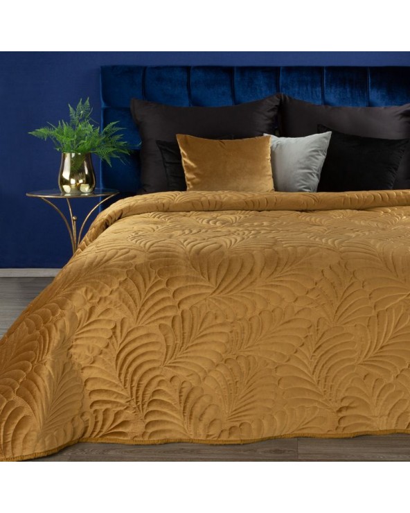 Narzuta velvet 170x210 Ria 4 miodowa