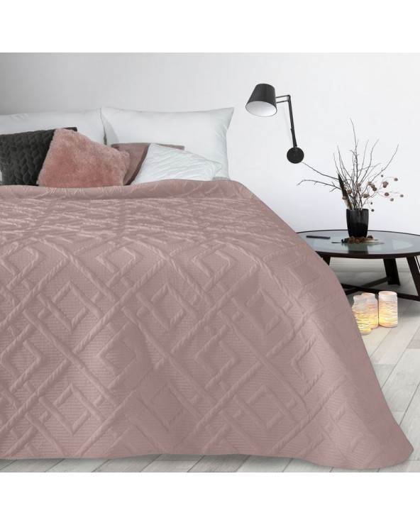 Narzuta mikrofibra 220x240 Alara 2 ciemnoróżowa