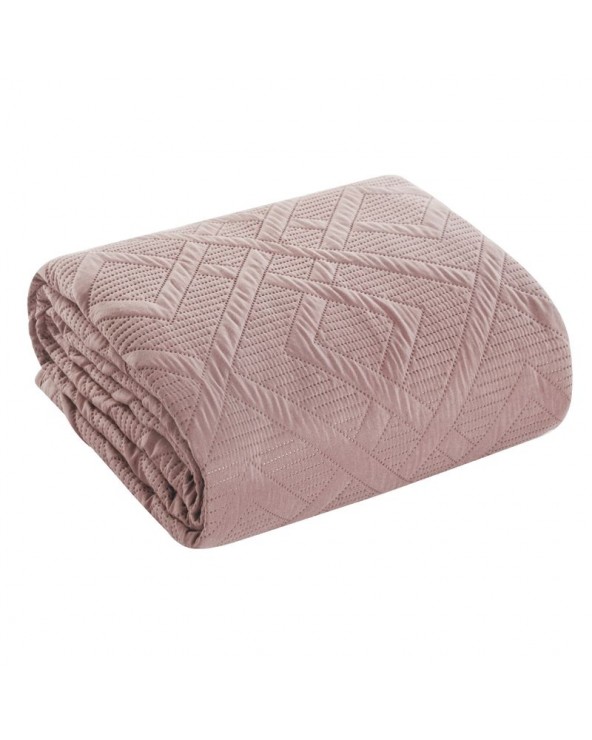 Narzuta mikrofibra 170x210 Alara 2 ciemnoróżowa