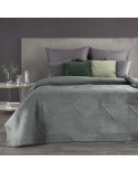Narzuta velvet 220x240 Sofia 2 srebrna