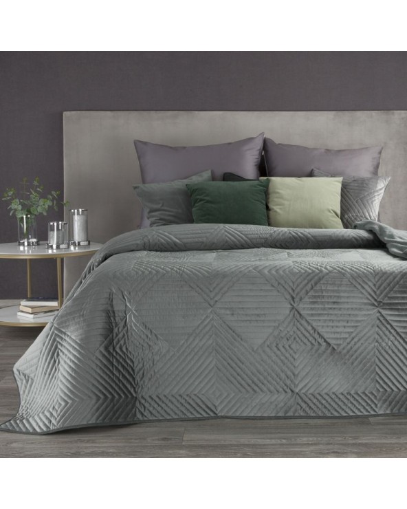 Narzuta velvet 220x240 Sofia 2 srebrna