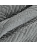 Narzuta velvet 220x240 Sofia 2 srebrna