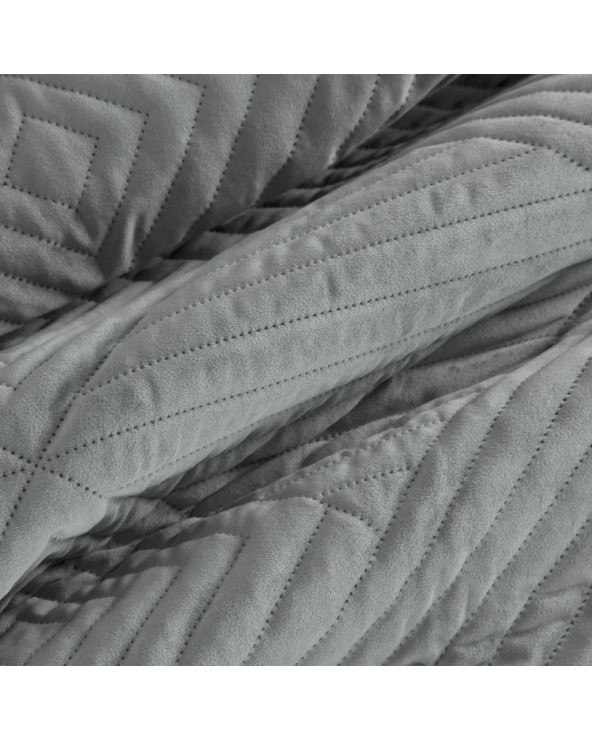 Narzuta velvet 220x240 Sofia 2 srebrna