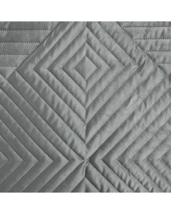 Narzuta velvet 220x240 Sofia 2 srebrna
