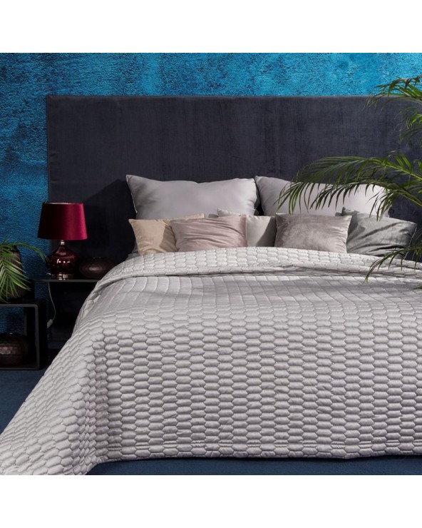Narzuta velvet 220x240 Lori 3 srebrna Eurofirany Narzuta velvet 220x240 Lori 3 srebrna
