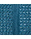 Koc pleciony 130x170 granatowy