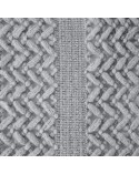 Koc pleciony 130x170 srebrny