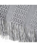 Koc pleciony 130x170 srebrny