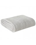 Koc akrylowy pleciony 130x170 srebrny