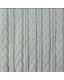 Koc akrylowy pleciony 130x170 srebrny