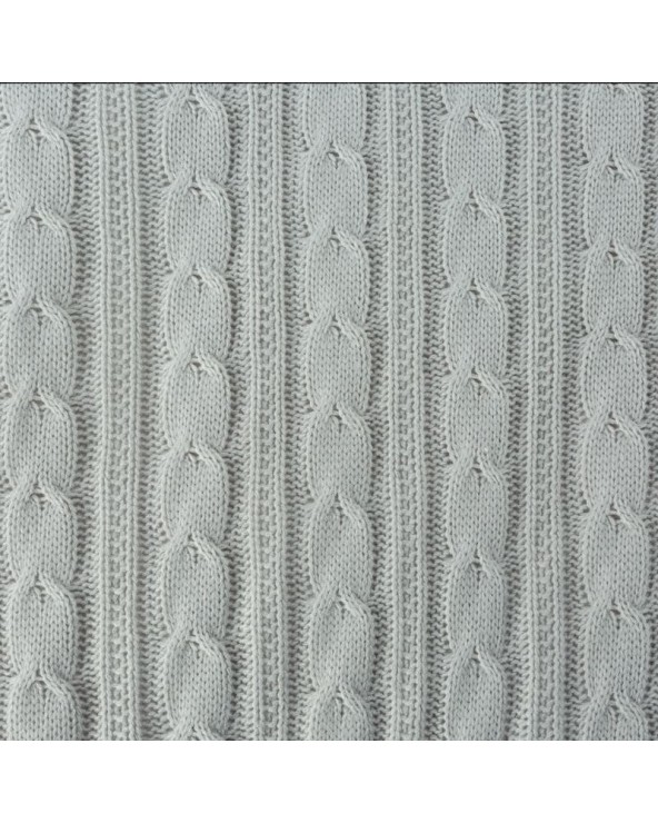 Koc akrylowy pleciony 130x170 srebrny