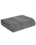 Koc akrylowy pleciony 130x170 stalowy