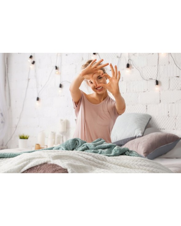 Koc pluszowy 170x210 Cindy miętowy 