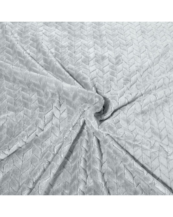 Koc pluszowy 70x160 Cindy srebrny Eurofirany Koc pluszowy 70x160 Cindy srebrny