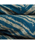 Pościel satyna bawełniana 200x220+2x70x80 Metali 11 granatowa