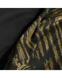 Pościel satyna bawełniana 160x200+2x70x80 Metali 7 czarna