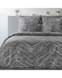 Pościel satyna bawełniana 160x200+2x70x80 Metali 9 stalowa