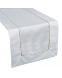 Bieżnik 40x140 Madele biały/złoty