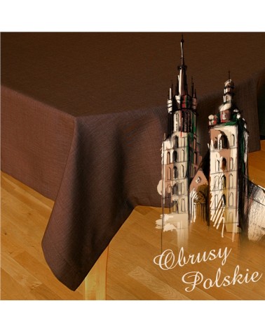 Polski obrus 150x300 ciemny brąz