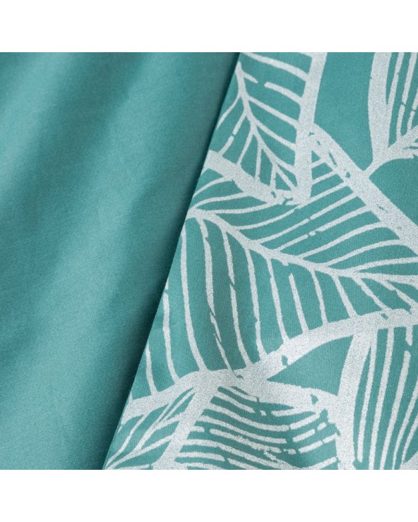 Pościel satyna bawełniana 160x200 + 2x70x80 Metali 18 turkusowa