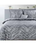 Pościel satyna bawełniana 160x200 + 2x70x80 Metali 27 stalowa