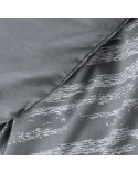 Pościel satyna bawełniana 200x220 + 2x70x80 Metali 27 stalowa