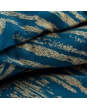 Pościel satyna bawełniana 200x220 + 2x70x80 Metali 29 granatowa