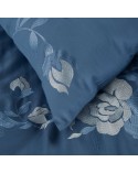 Pościel haftowana 160x200 + 2x70x80 Haft 3 granatowa