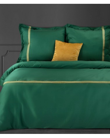 Pościel haftowana 200x220 + 2x70x80 Haft 4 zielona