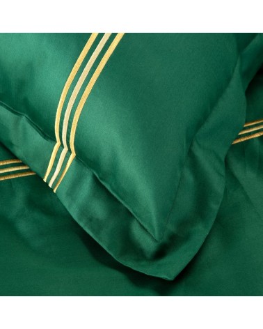 Pościel haftowana 200x220 + 2x70x80 Haft 4 zielona