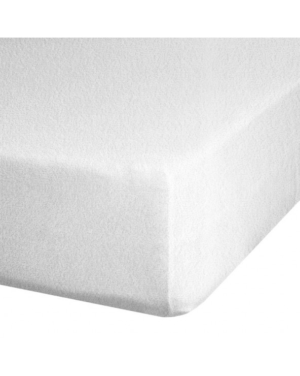 Prześcieradło bawełna frotte 140x200 z gumką białe