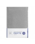 Prześcieradło bawełna frotte 200x220 z gumką srebrne