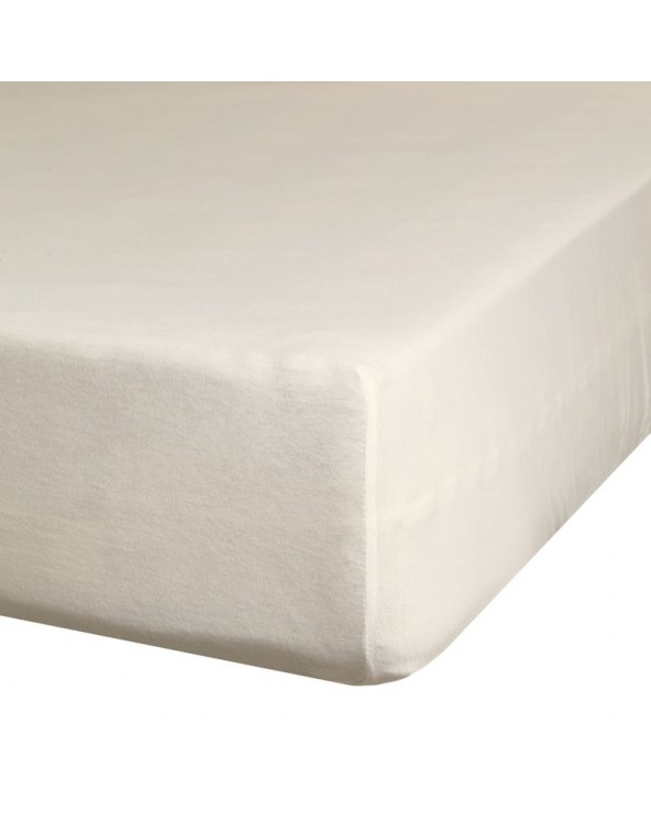 Prześcieradło wysokie bawełna jersey 120x200x25 z gumką beżowe