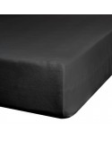 Prześcieradło wysokie bawełna jersey 120x200x25 z gumką czarne 