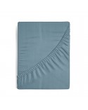 Prześcieradło wysokie bawełna jersey 120x200x25 z gumką niebieskie