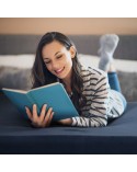 Prześcieradło wysokie bawełna jersey 120x200x25 z gumką niebieskie